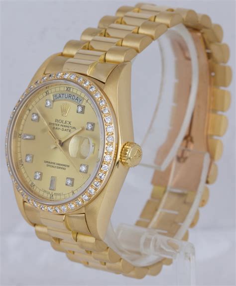 rolex presidential baggette diamond bezel|presidential rolex with diamonds price.